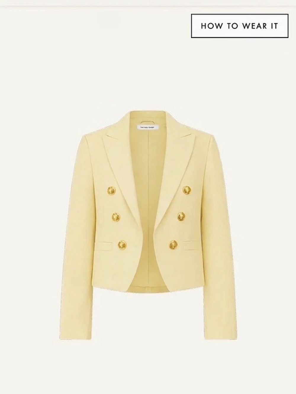The Noli Shop Gabrielle Double Breasted Blazer - Sunshine Yellow Double Breasted